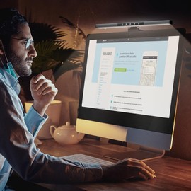 Display Light bar with APP Bluetooth, RGB Display Light bar, Adjustable Color Temperature, stepless dimming, Screen Glare Free Desk lamp Suitable for Home Office and Gaming