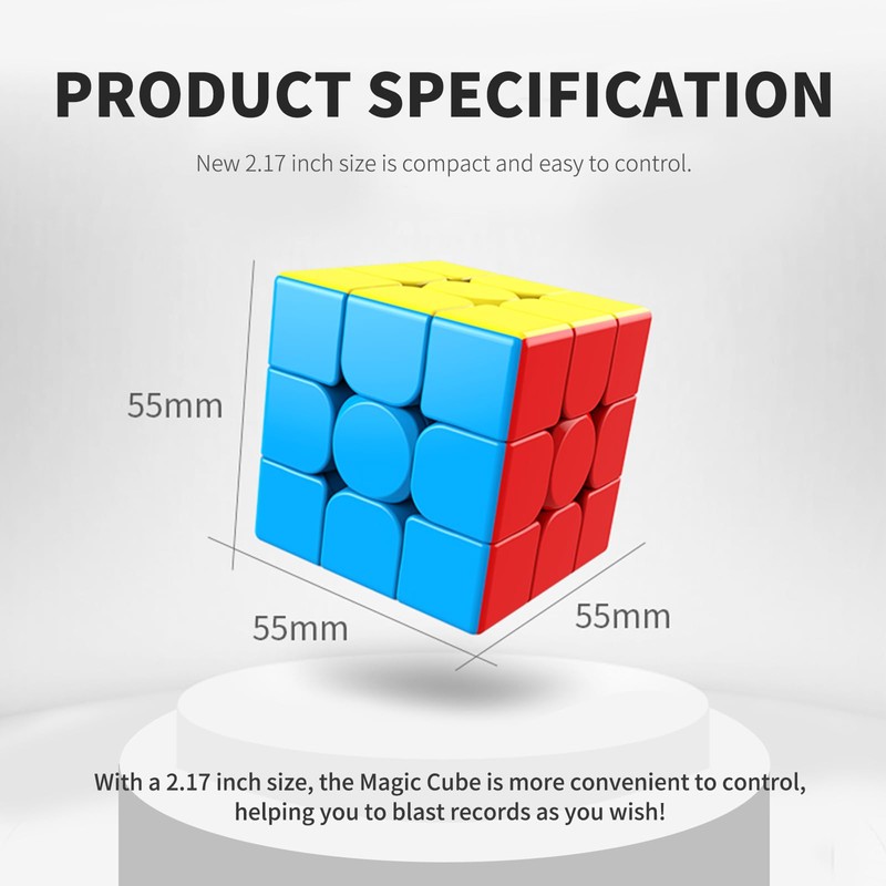 Moyu MEILONG3 Magic Cube 3x3 Stickerless Traditional Speed Puzzle Cubing