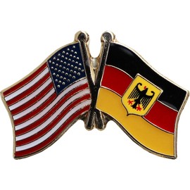 Germany (Eagle) Friendship Die-struck Metal Lapel Pin with Butterfly Clasp, Approximate Size .5" x 1"