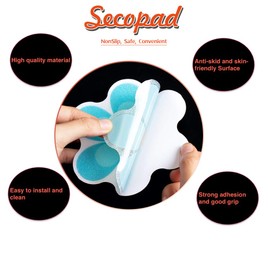 Secopad 20 PCS Original Non Slip Bathtub Stickers, Shower Floor Non Slip Stickers Bright Flowers Appliques with Premium Scraper