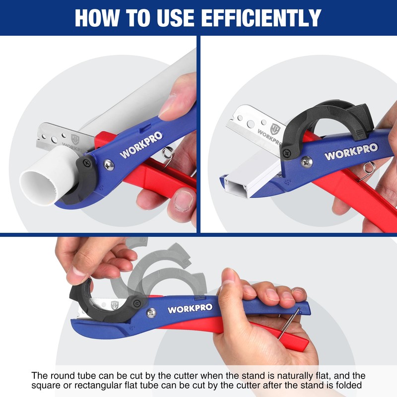 WORKPRO PEX Cutter with Sharp Blades, Hose Cutter with 1/8"-1-5/8"