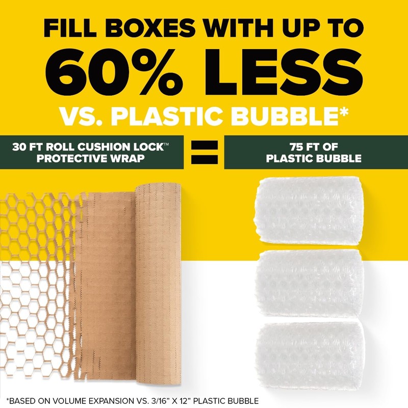 Scotch Cushion Lock Protective Wrap, 12 in. x 30 ft.,