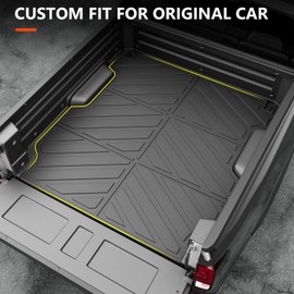 powoq 5.3FT Truck Bed Mat Compatible with 2017-2024 Honda Ridgeline Bed Liner TPE Truck Mat Replacement for 2017-2024 Honda Ridgeline Accessories (Bed Mat)