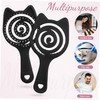 FOMIYES Cat Ear Massage Comb Scalp Massage Brush Wet Dry