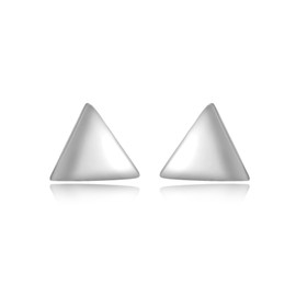 Tuscany Silver Women's Stud Earrings Sterling Silver 5.5 mm Triangle, Silver