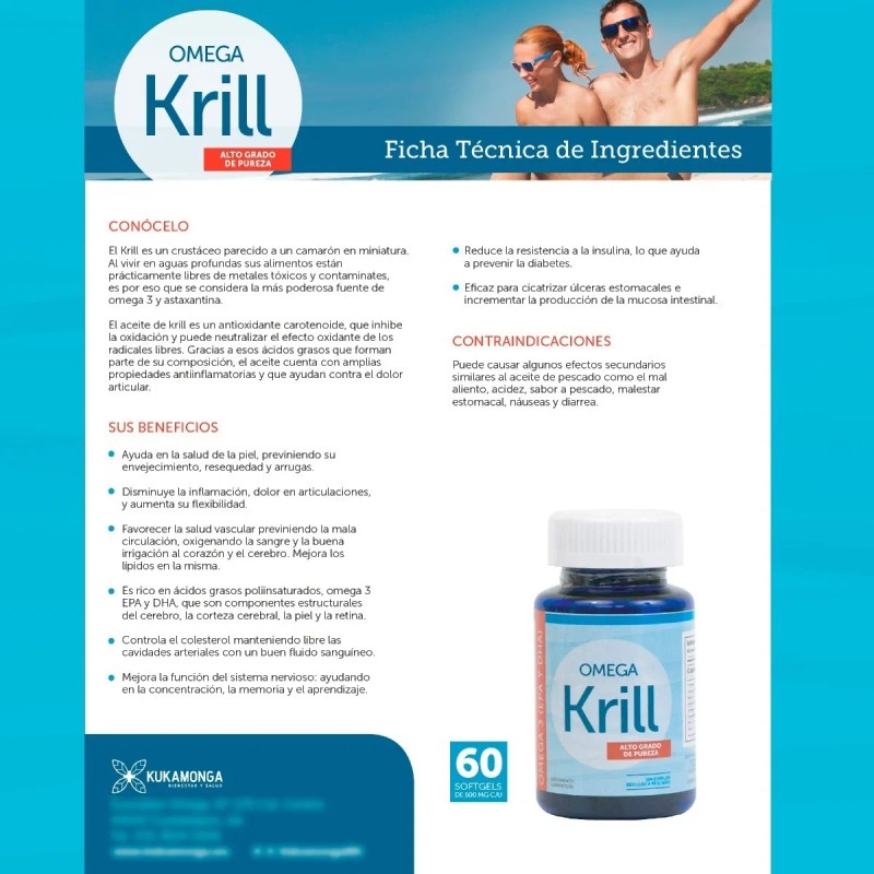 Omega Krill | 60 Cápsulas | Premium | Alto Grado
