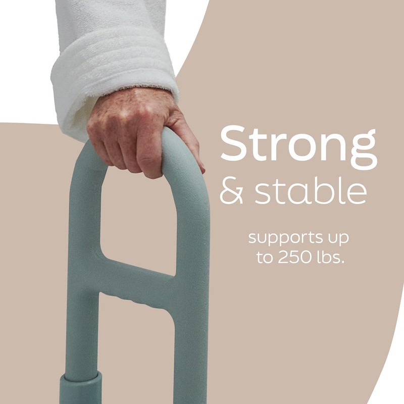 Medline Bathtub Grab Bar w/ Microban – Bathroom Wall Support
