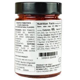 Renna, Fire Roasted Grilled Tomatoes In preserved in oil, 10.58 oz, Product of Italy, Semi Dried, Pomodori, Experience the Rich Flavors of the Mediterranean