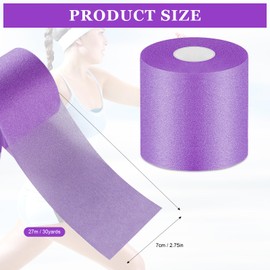 30 Yards Pre-wrap Athletic Tape Foam Underwrap Tape Sports Foam Underwrap Bandage Athletic Foam Tape for Wrists Elbows Knees Ankles Hair, 2.76 Inches (Purple)