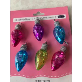 Michael's *3 PKGS MIXED COLOR XMAS ORNAMENTS - 6 EA PKG - 2” - 18 TOTAL ORNAMENTS