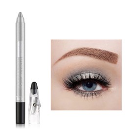 Eyeshadow Pen, Crayon Waterproof Eyeshadow Stick, Shimmer Cream Eye Shadow Pencil, Lasting Waterproof And Not Blooming Pearlescent Eyeliner Pencil Create Glitter Eye Makeup (Pearly Grey)