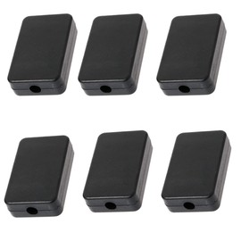 Sopepoyie Waterproof Electrical Project Case Power Junction Box, Project Box with Cover Black Plastic (55x35 x15mm), 6 Pack