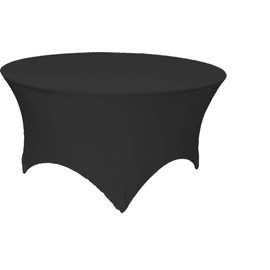 spandex table cloth (black, 5ft round 150x75cm)