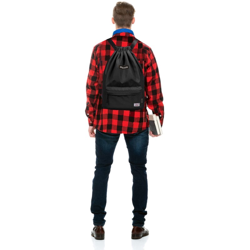 Peicees - Mochila deportiva impermeable con cordón para hombres y