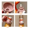 FANSON Botella Agua Oso Kawaii 1lt Tritan Lonchera Vaso Escuela