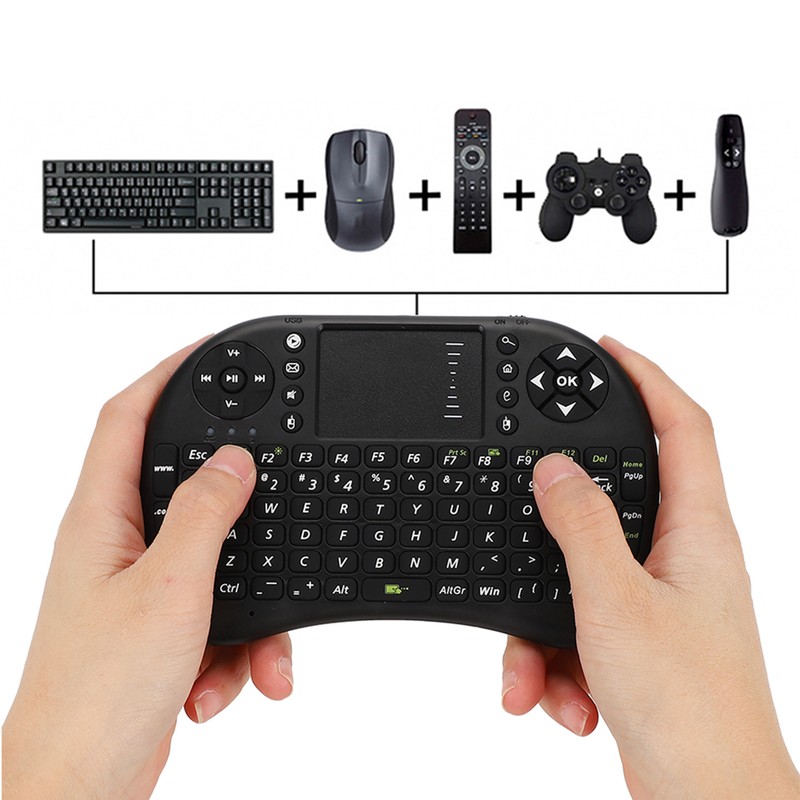 Full Keyboard Mouse Multimedia Control White Backlight 2.4G Wireless Mouse