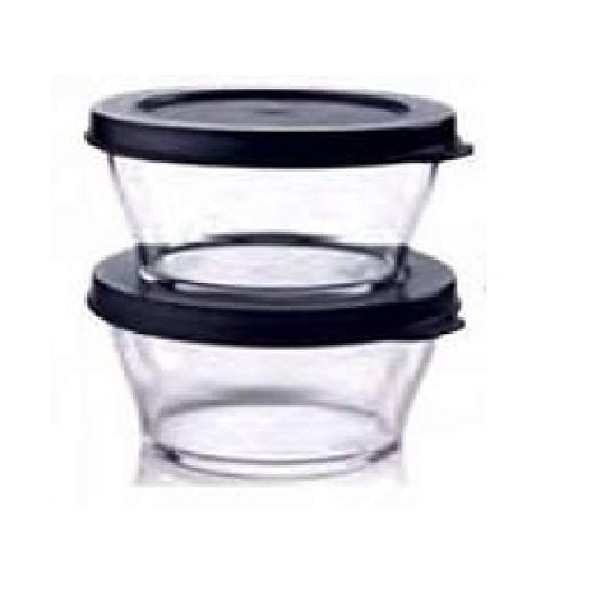 Tupperware Clearly Elegant Acrylic Small Set of 2 Bowls 2