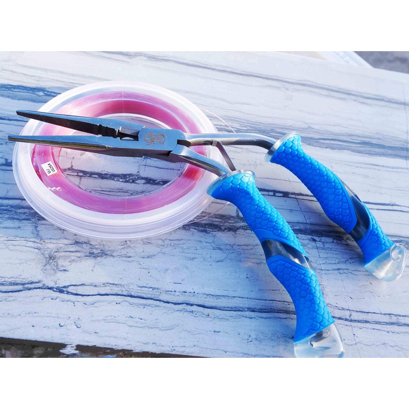 Cuda Unisex's Freshwater SS Pistol Grip Needle Pliers, Blue, 9-Inch