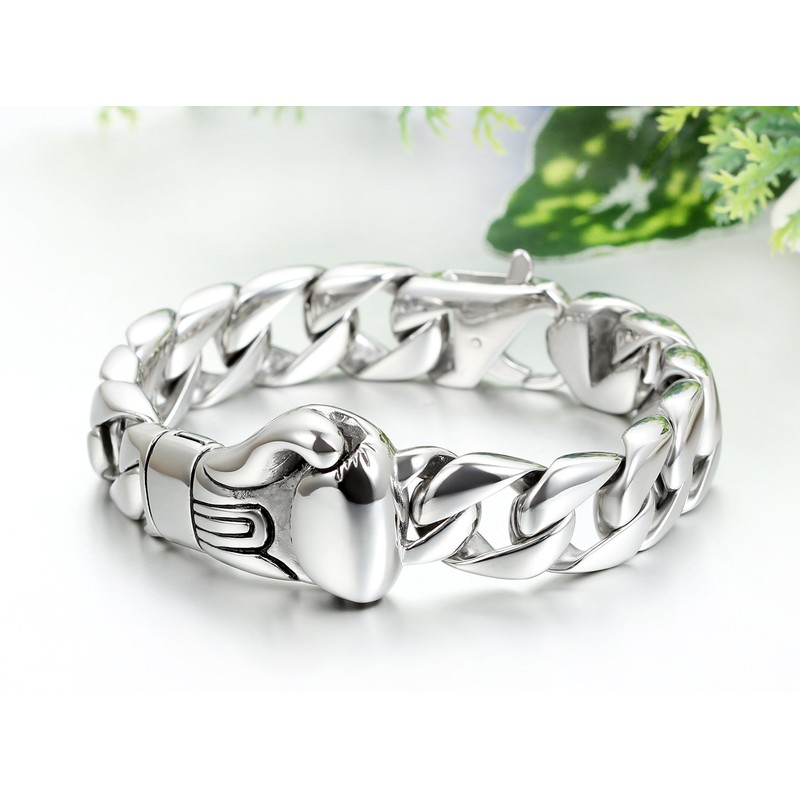 JewelryWe Fathers Day Gift Mens Stainless Steel Boxing Glove Link