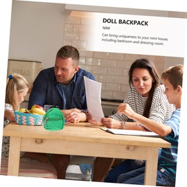 Vaguelly Backpacks Decor Micro Scene Ornaments Simulation Doll Backpack Miniature Doll Backpack Mini House Backpack Tiny Doll Backpack Mini Backpack Model Little Doll Cloth Baby