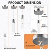 Esfos Pendant Lights Kitchen Island 3 Pack, 6500K Modern Kitchen