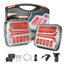 NEONLG Wireless Trailer Lights Kit, Magnetic LED Tail Light for Trailer, IP67 Waterproof, Rechargeable Turn Signals Portable Brake Lights for Running Stop Towing Truck Tow Camper Boat RV Caravan