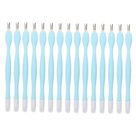 Outanaya 15Pcs Cuticle Remover Forks Durable Nail Art Tools for Dead Skin Removal for Home and Pedicure