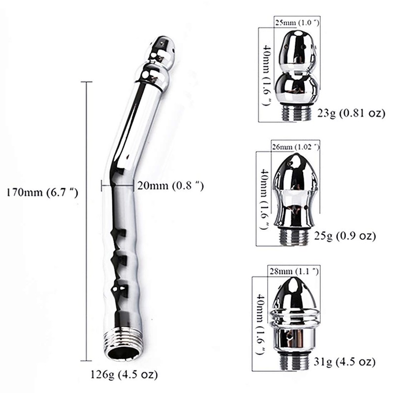 3 Heads Shower Douche Cleansing System in Aluminum for Colonic