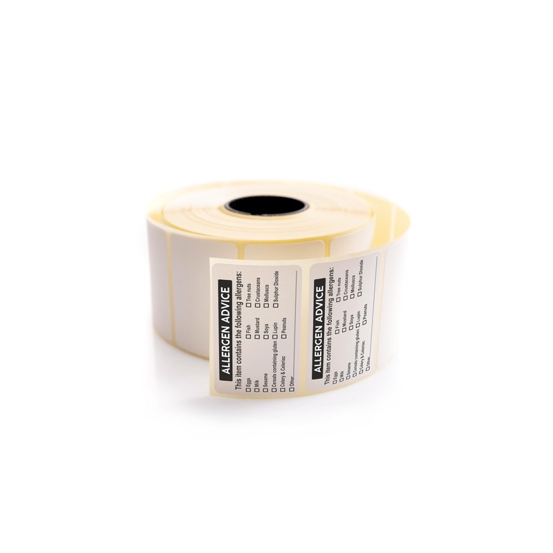 100PC Food Allergens Label 64mm x 36mm for Catering, Coffee