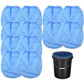 12 Pcs Paint Strainer for Emulsion,Filters Strainers,Sieve Bags,1 Gallon Nylon White Fine Mesh With Elastic Top Opening for Spraying,Ink And Gardening Hydroponics,for Sieves Screen for Buckets(Blue)