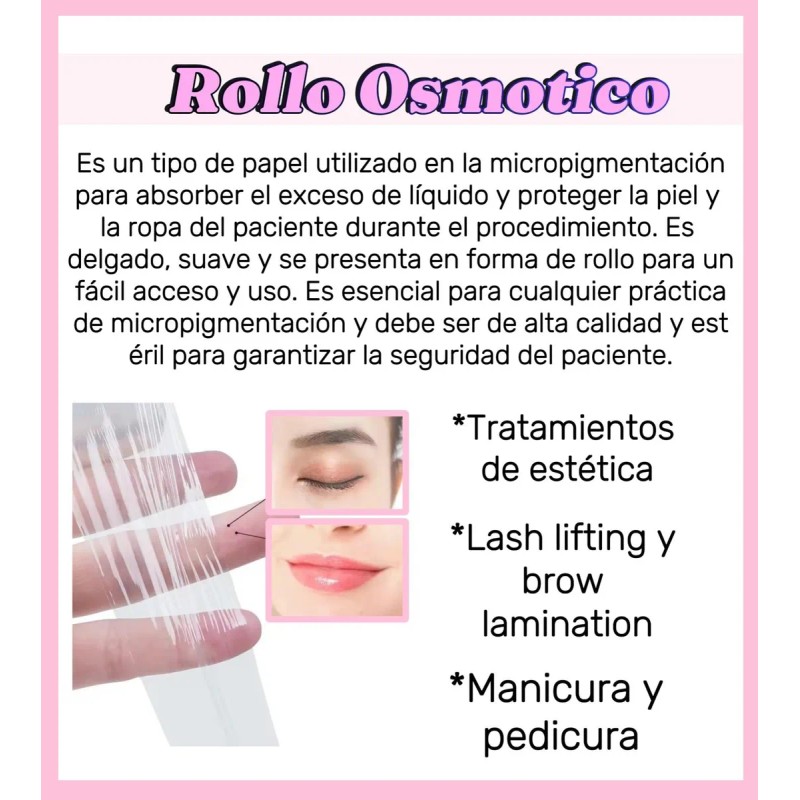 2 Pzs Rollo Papel Osmótico Microblading Micropigmentación Transparente