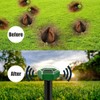 4Pcs Solar Mole Repellent Ultrasonic Outdoor Waterproof Sonic Deterrent Mole