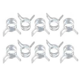 uxcell 20pcs 4mm Spring Band Type Action Fuel/Silicone Vacuum Hose Pipe Clamp Low Pressure Air Clip Clamp, Zinc Plated