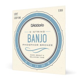 D'Addario EJ69 Phosphor Bronze 5-String Saitensatz für Banjo/Tenor Gitarre