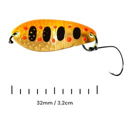 SEABUZZ Mini Barsch & Forellen Spoon Solo 2,7g 3,2mm Forellenköder & Barschköder mit Angelhaken - Blinker Forelle & Raubfisch Angeln Köder - Sport Fischköder - Kunstköder - Wobbler – Angelzubehör (10)