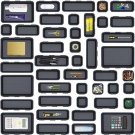 Kutesna 44 PCS Plastic desk drawer organizer set