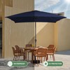 MEWAY 8x10 ft Rectangular Patio Umbrella Outdoor Umbrella with Crank,
