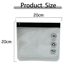 Airport Approved Transparent Toiletry Bag, Toiletry Bag with Handle with Zip, Leak-Proof, Clear Travel Cosmetic Bag, Black and Grey, Pack of 4, 20 x 20 cm, Transparent, black, grey, Unisex