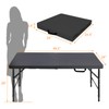 SculPong Folding Table 4ft Portable Fold-in-Half Plastic Table Black Foldable