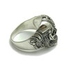 Sterling silver biker men ring solid skull 925 size L