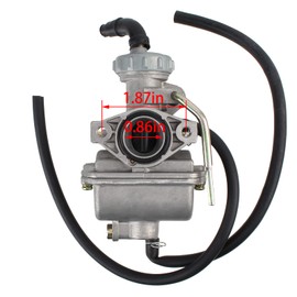 MOTOALL PZ20 Carburetor and Thumb Throttle Cable Accelerator Handle Assembly for TaoTao NST SunL Kazuma Baja 50cc 70cc 90cc 110cc 125cc ATV 4 Wheeler Go Kart Dirt Bike Carb with Air Fuel Filter