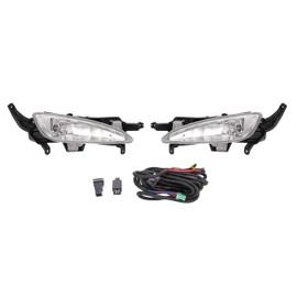 HECASA Fog Light Compatible with 2011-2013 Kia Optima LX EX Bumper Driving Fog Lamps Left & Right Side Clear Lens Plastic Replacement for KI2593124 922022T010 KI2592124 922012T010 w/Switch Wiring