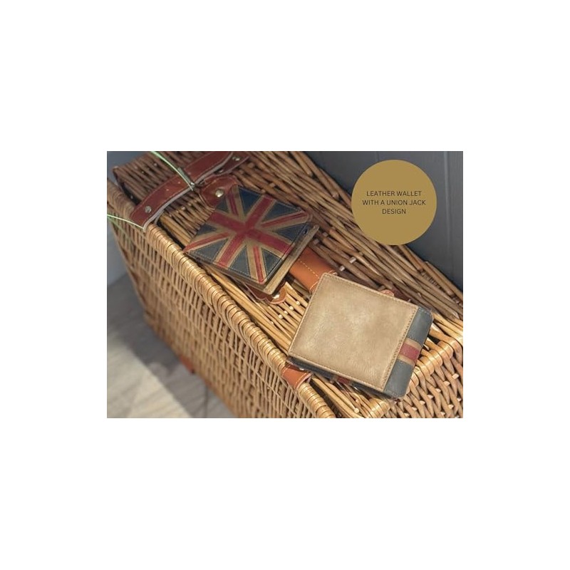 Mala Leather RFID Blocking Union Jack Leather Wallet with Coin