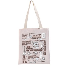 PYOUL TLOU TV Show Inspired Gift Save Who You Can Save Tote Bag Joel And Ellie Fans Hand Bag TV Show Fans Gift Gamer Gift (Who You Can Save T)