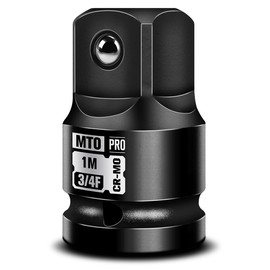 3/4" Female to 1" Male Impact Socket Adapter, 3/4" Impact Socket Adapter for High Torque Applications, Heavy-Duty Chrome Molybdenum Alloy Steel