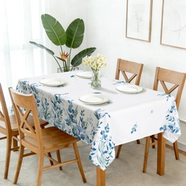 Summer Eucalyptus Leaf Washable Rectangle Table Cloth 60x84inch
