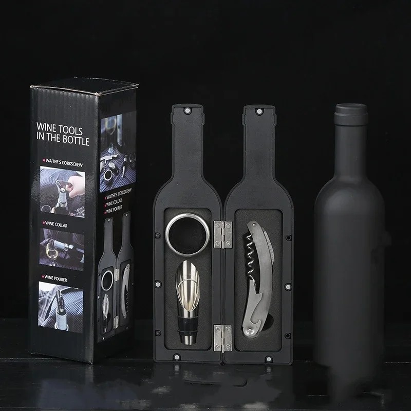 3/5-Piece Wine Opener Accessory Set – Stainless Steel Corkscrew, Foil