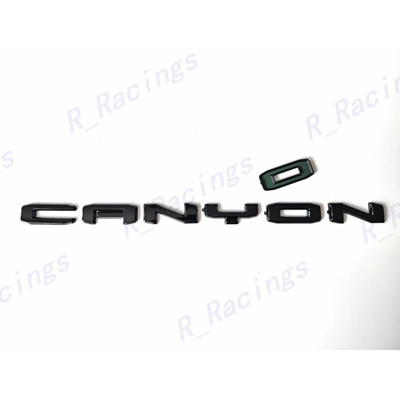 GMC 4PCS Gloss Black Door Rear AT4 Canyon OVERLAY Emblems