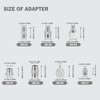 HUBEST 7 pcs of airbrush adaptor set airbrush fitting airbrush