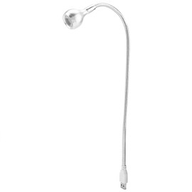 shenruifa 1W Long Flexible Neck Portable USB LED Table Light Desk Lamp (White Light)